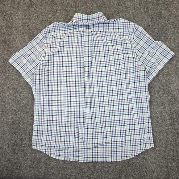 US Polo Assn 2XL Short Sleeve Shirt Plaid Button‎ Down 100% Cotton - Picture 3 of 8